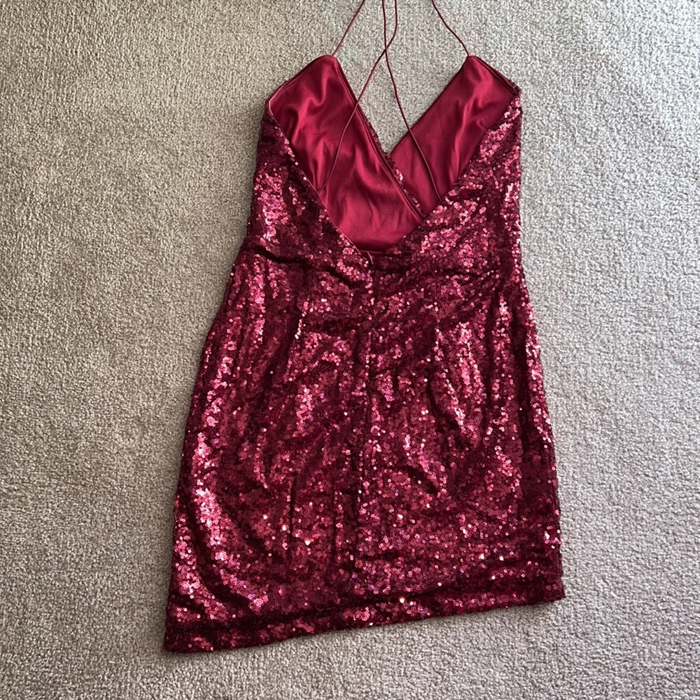 Sexy Tobi Red Valentine Date Dress with Sequins open back size SP - Picture 2 of 6
